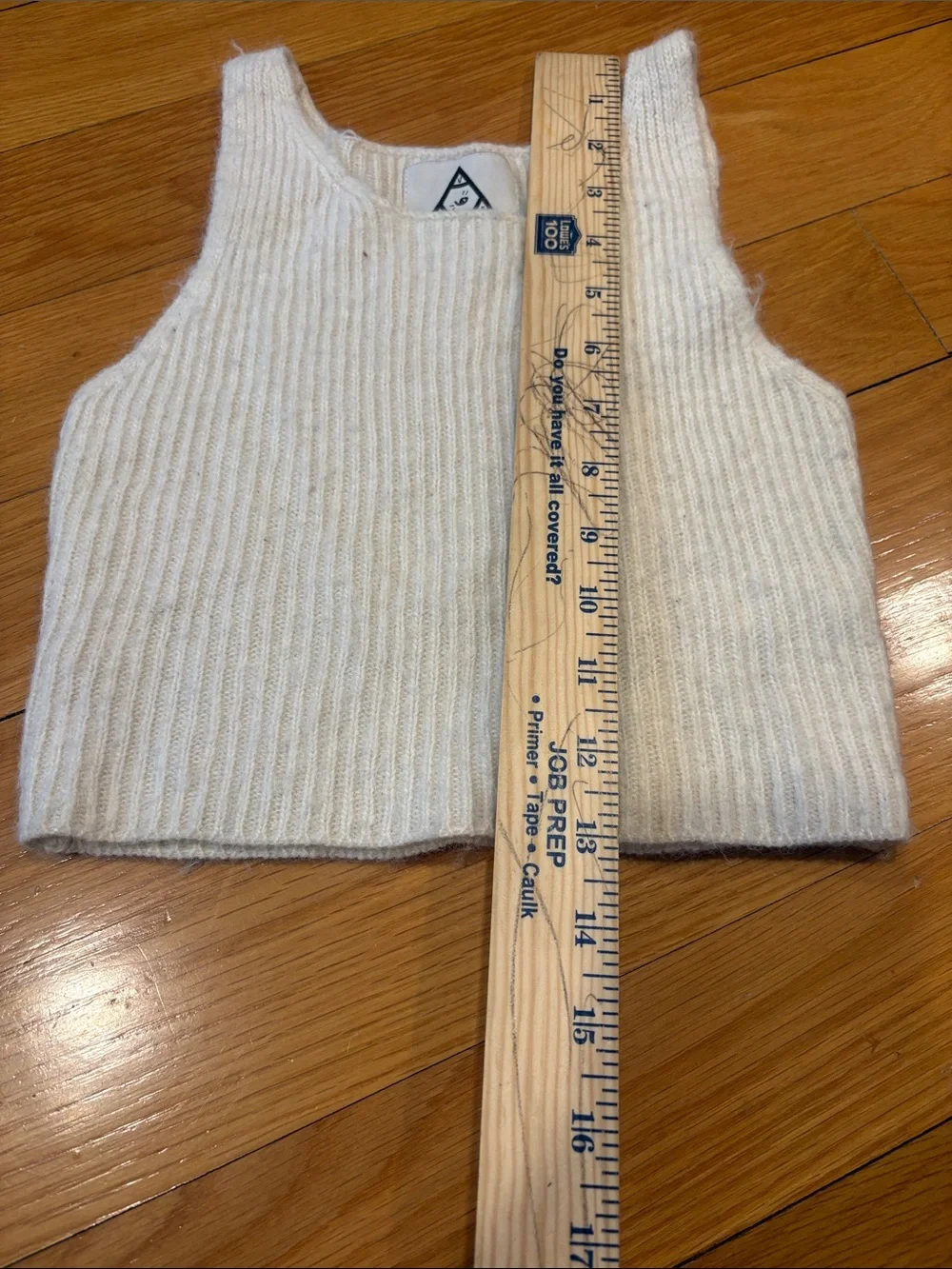 UNIF Cream Ribbed Knit Tank - Picture 3 of 4